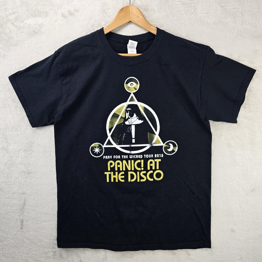 Panic At The Disco Shirt Mens Large Black Pray For The Wicked Tour 2018 Band Tee